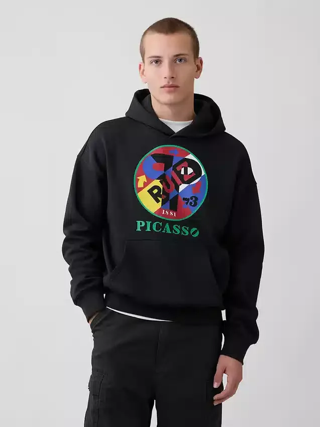 Mikina s kapucí Robert Indiana Vintagesoft Graphic