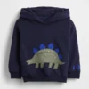 Mikina s kapucí Vintagesoft Dino-Pocket pro miminka a Batolata