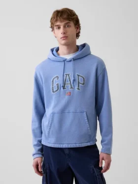 Mikina s kapucí Vintagesoft Oversized Americana Logo