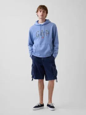 Mikina s kapucí Vintagesoft Oversized Americana Logo