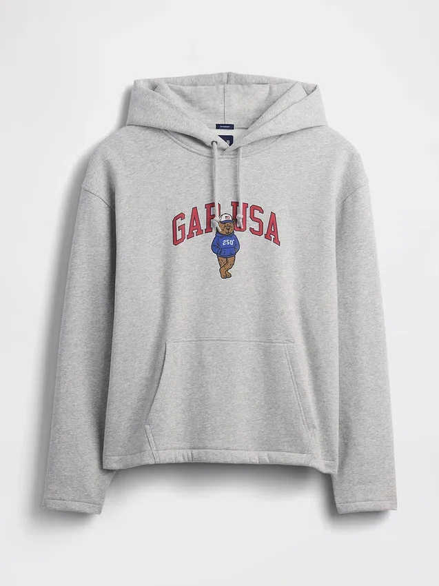 Mikina s kapucí Vintagesoft Oversized Americana Logo