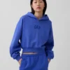 Mikina s kapucí Vintagesoft Oversized Crop Logo