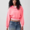 Mikina s kapucí Vintagesoft Oversized Crop Logo