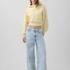 Mikina s kapucí Vintagesoft Oversized Crop Logo