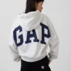Mikina s kapucí Vintagesoft Oversized Crop Logo