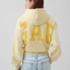 Mikina s kapucí Vintagesoft Oversized Crop Logo