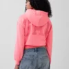 Mikina s kapucí Vintagesoft Oversized Crop Logo