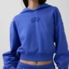 Mikina s kapucí Vintagesoft Oversized Crop Logo