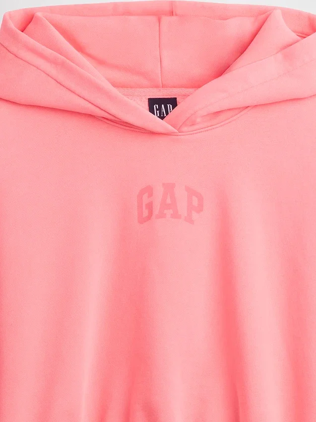 Mikina s kapucí Vintagesoft Oversized Crop Logo