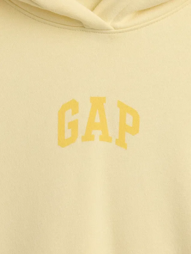 Mikina s kapucí Vintagesoft Oversized Crop Logo