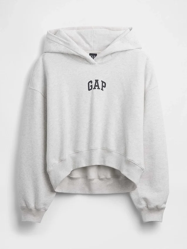 Mikina s kapucí Vintagesoft Oversized Crop Logo