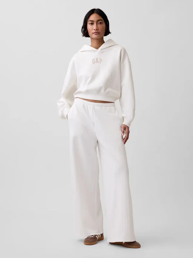 Mikina s kapucí Vintagesoft Oversized Crop Logo