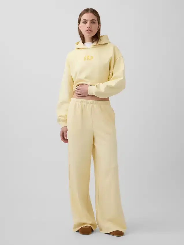 Mikina s kapucí Vintagesoft Oversized Crop Logo