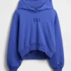 Mikina s kapucí Vintagesoft Oversized Crop Logo