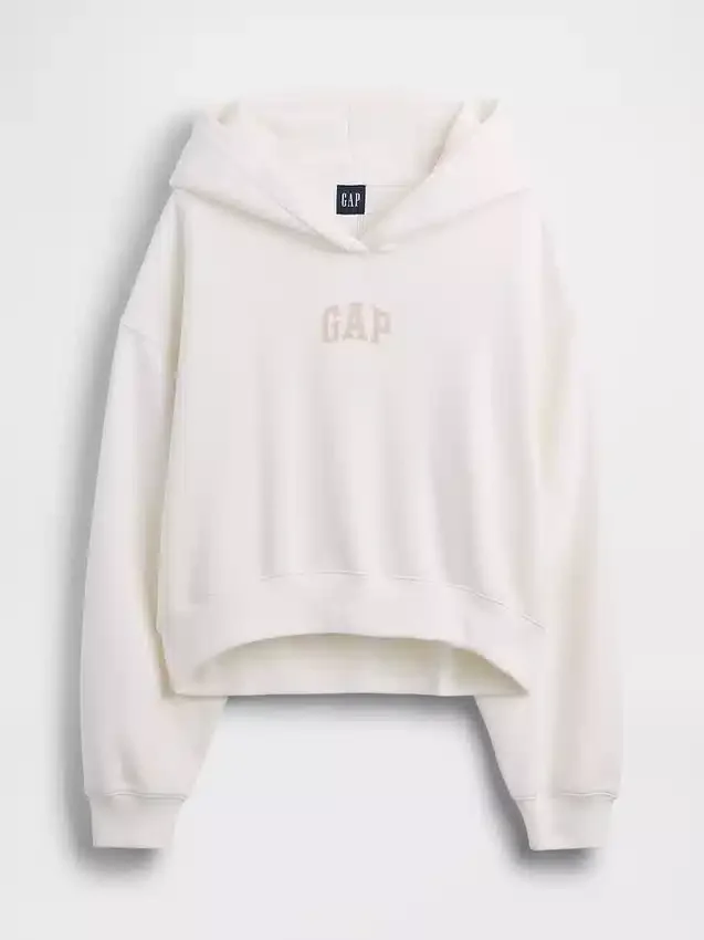 Mikina s kapucí Vintagesoft Oversized Crop Logo