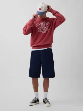 Mikina s logem Keith Haring z těžkého materiálu