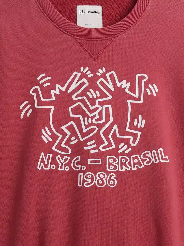 Mikina s logem Keith Haring z těžkého materiálu