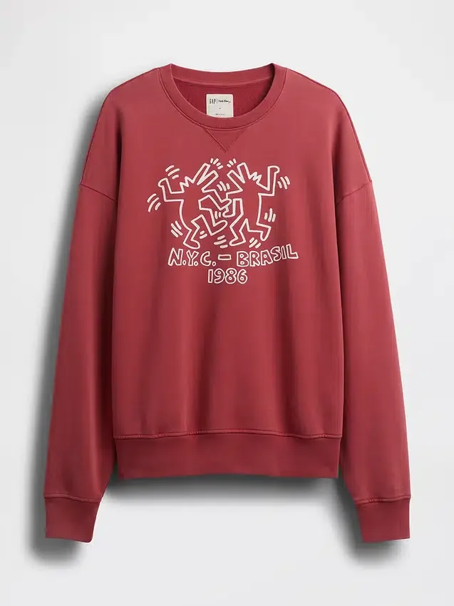 Mikina s logem Keith Haring z těžkého materiálu