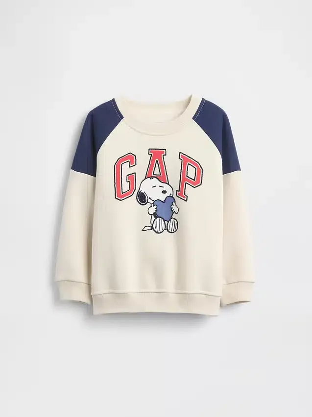 Mikina s raglánovými rukávy a logem Snoopy pro miminka a batolata