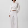 Mikina Vintagesoft Oversized Eyelet Crop