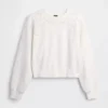 Mikina Vintagesoft Oversized Eyelet Crop