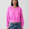 Mikina Vintagesoft s oversized střihem a výstřihem do V