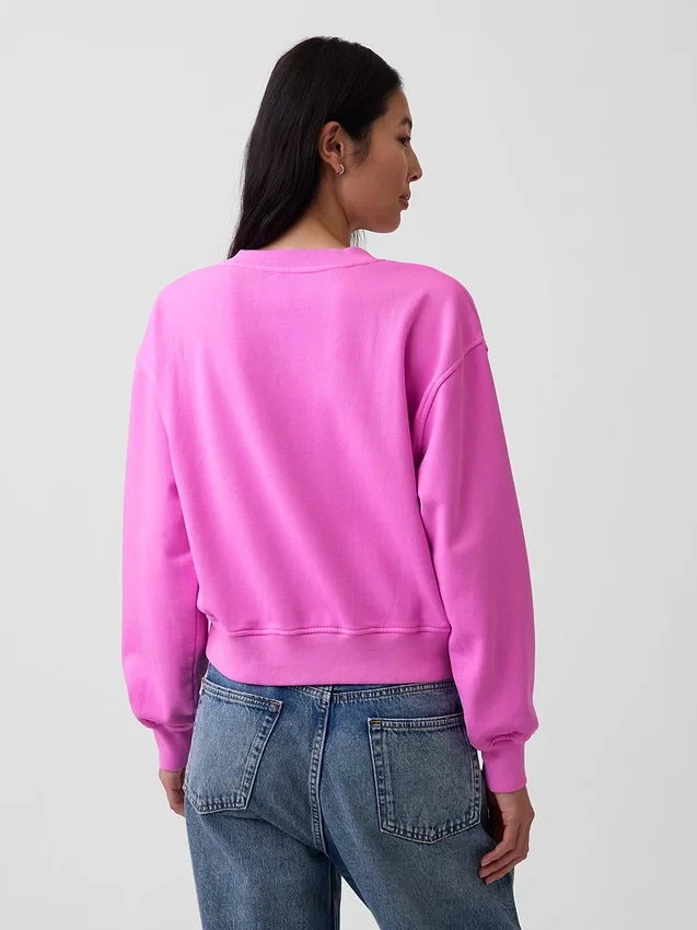 Mikina Vintagesoft s oversized střihem a výstřihem do V