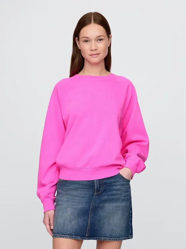 Mikina Vintagesoft s raglánovými rukávy