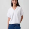 Mikina Vintagesoft Terry s oversized výstřihem do V