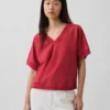 Mikina Vintagesoft Terry s oversized výstřihem do V