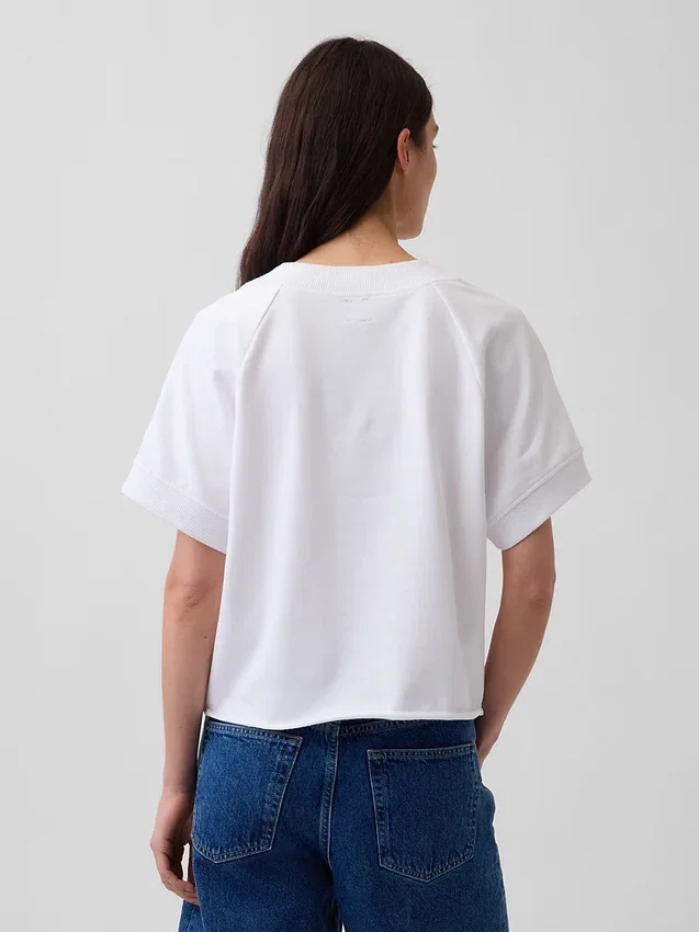 Mikina Vintagesoft Terry s oversized výstřihem do V