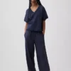 Mikina Vintagesoft Terry s oversized výstřihem do V