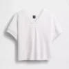 Mikina Vintagesoft Terry s oversized výstřihem do V