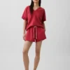 Mikina Vintagesoft Terry s oversized výstřihem do V
