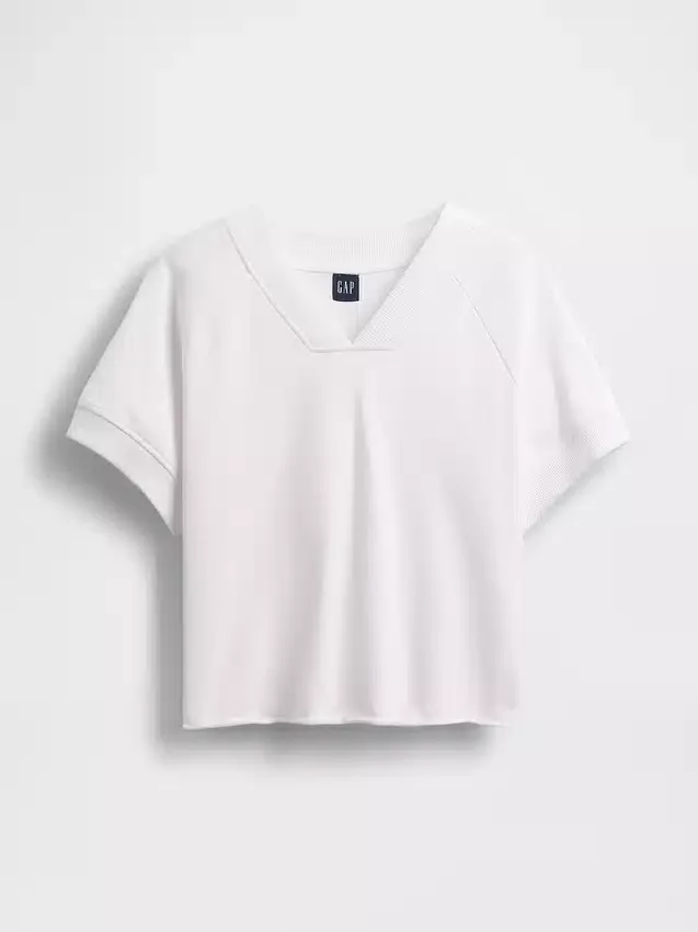 Mikina Vintagesoft Terry s oversized výstřihem do V