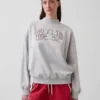 Mikina Vintagesoft Terry s vysokým límcem a logem v oversized střihu