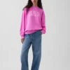 Mikina Vintagesoft Terry s vysokým límcem a logem v oversized střihu