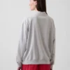 Mikina Vintagesoft Terry s vysokým límcem a logem v oversized střihu