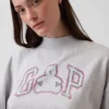 Mikina Vintagesoft Terry s vysokým límcem a logem v oversized střihu