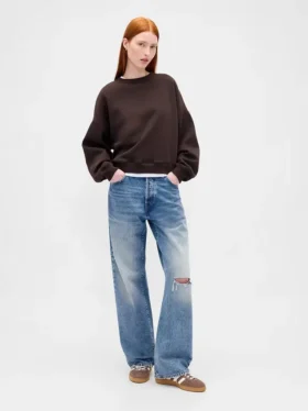 Mikina Vintagesoft Wedge s kulatým výstřihem