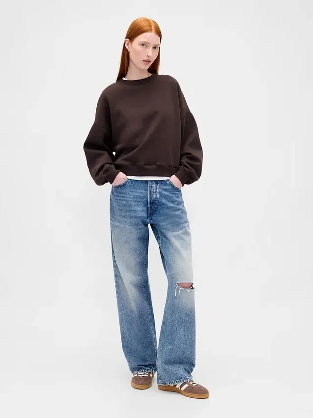 Mikina Vintagesoft Wedge s kulatým výstřihem