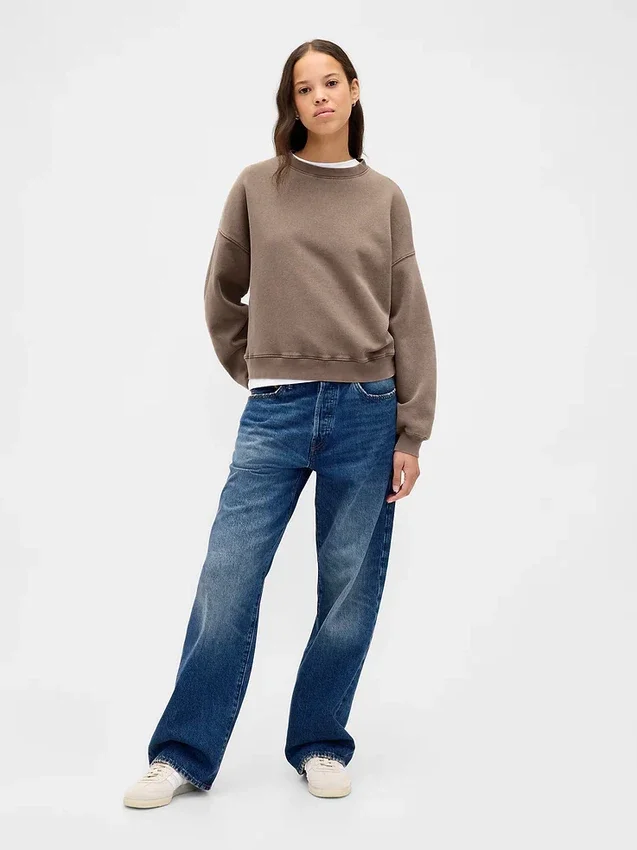 Mikina Vintagesoft Wedge s kulatým výstřihem