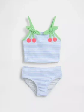 Miminka a Batolata, dvoudílné plavky Cherry Gingham