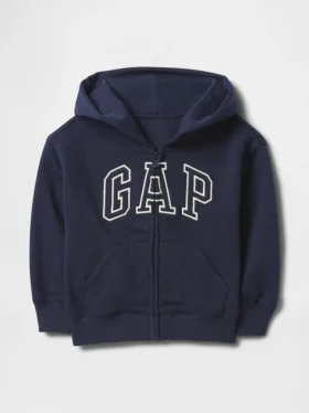 Miminka a Batolata mikina s kapucí a zipem Vintagesoft Logo