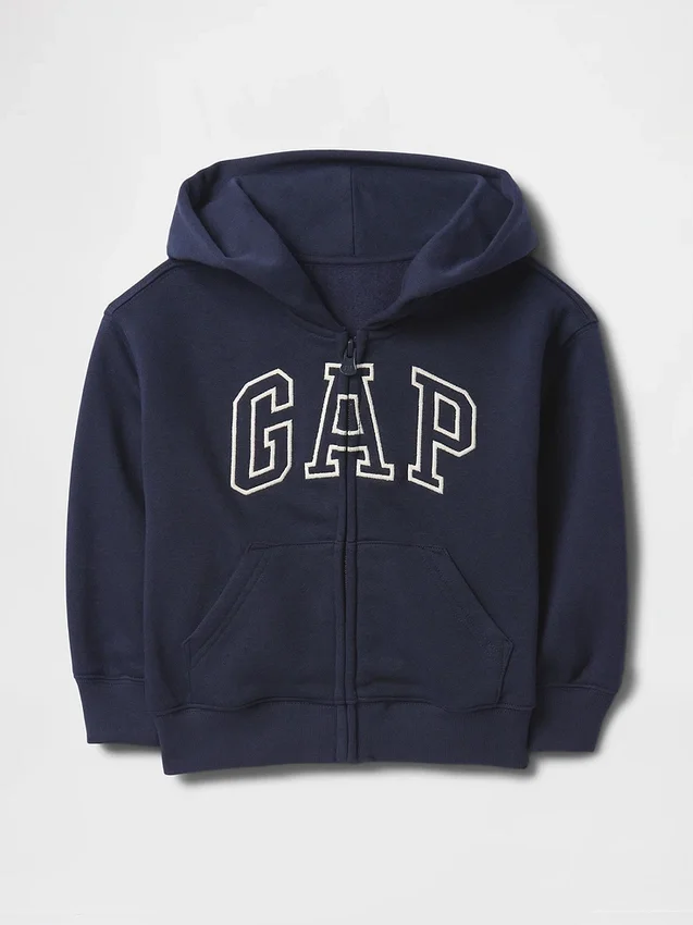 Miminka a Batolata mikina s kapucí a zipem Vintagesoft Logo