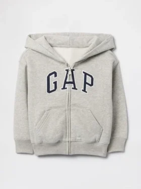 Miminka a Batolata mikina s kapucí a zipem Vintagesoft Logo
