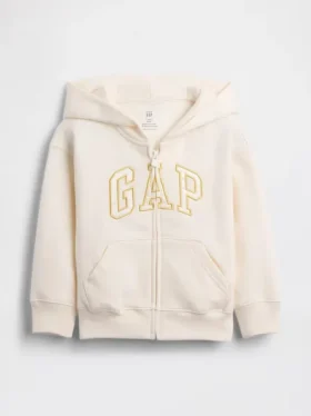 Miminka a Batolata mikina s kapucí a zipem Vintagesoft Logo