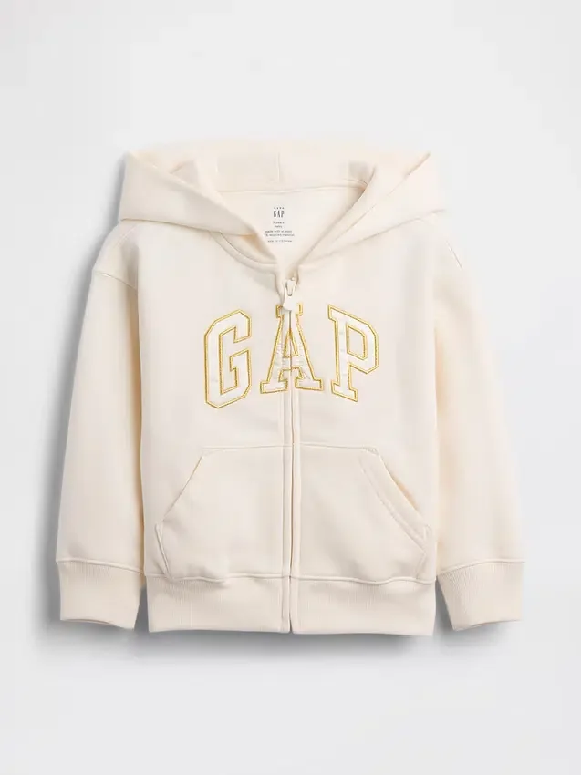 Miminka a Batolata mikina s kapucí a zipem Vintagesoft Logo