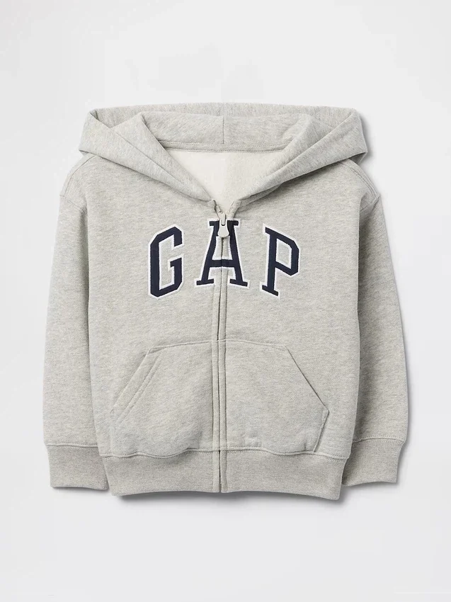 Miminka a Batolata mikina s kapucí a zipem Vintagesoft Logo