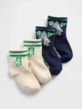 Miminka a Batolata - ponožky s logem Brannan Bear Varsity (balení po 2 kusech)